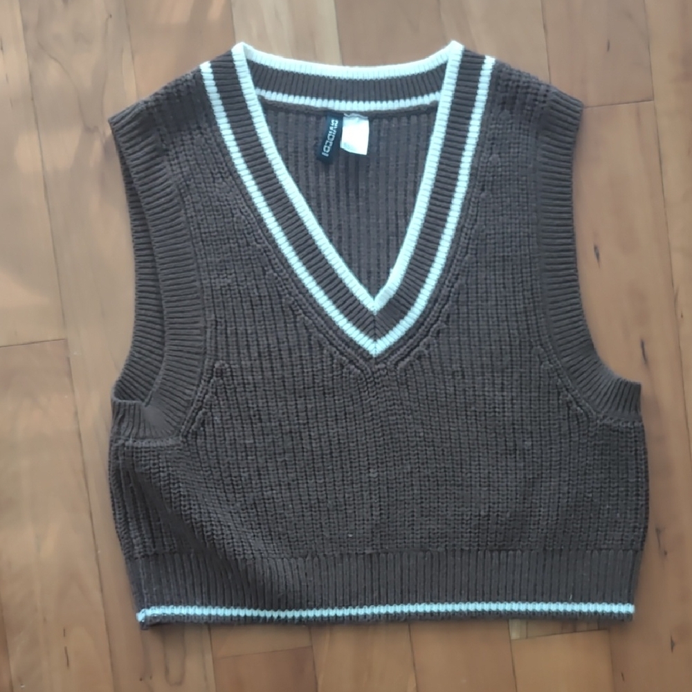 Cider Brown V-Neck Sweater Vest